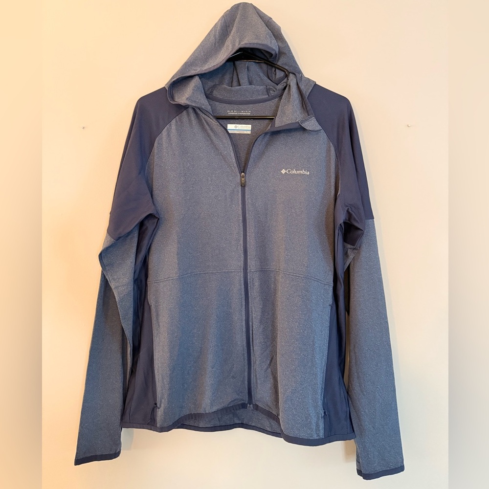 Columbia Navy Blue Omni-Wick Zip-Up Hoodie